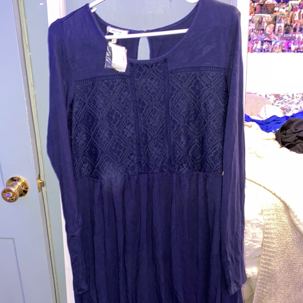 navy blue long sleeve maurices dress